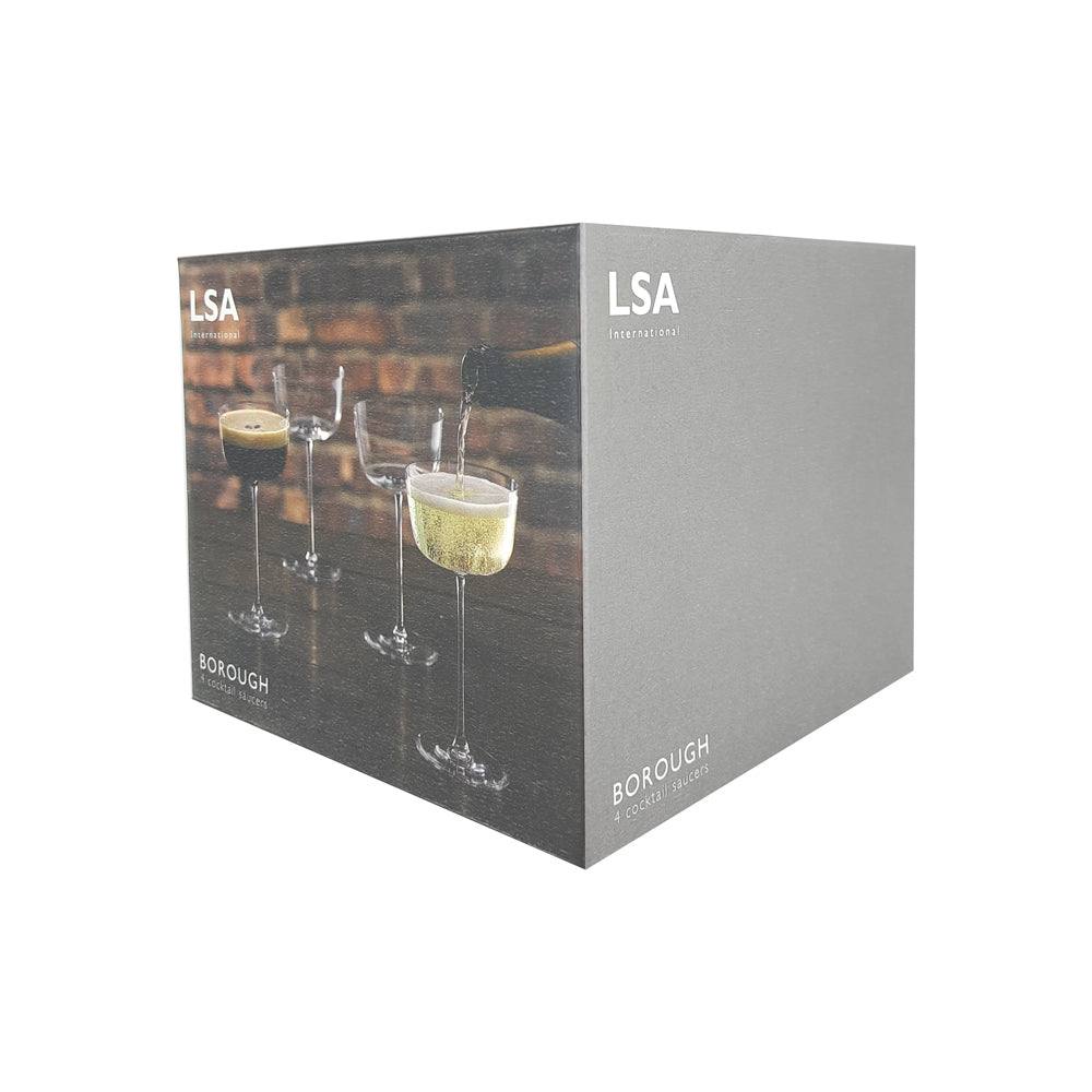 LSA International Borough Cocktail Saucers 240ml, Set of 4