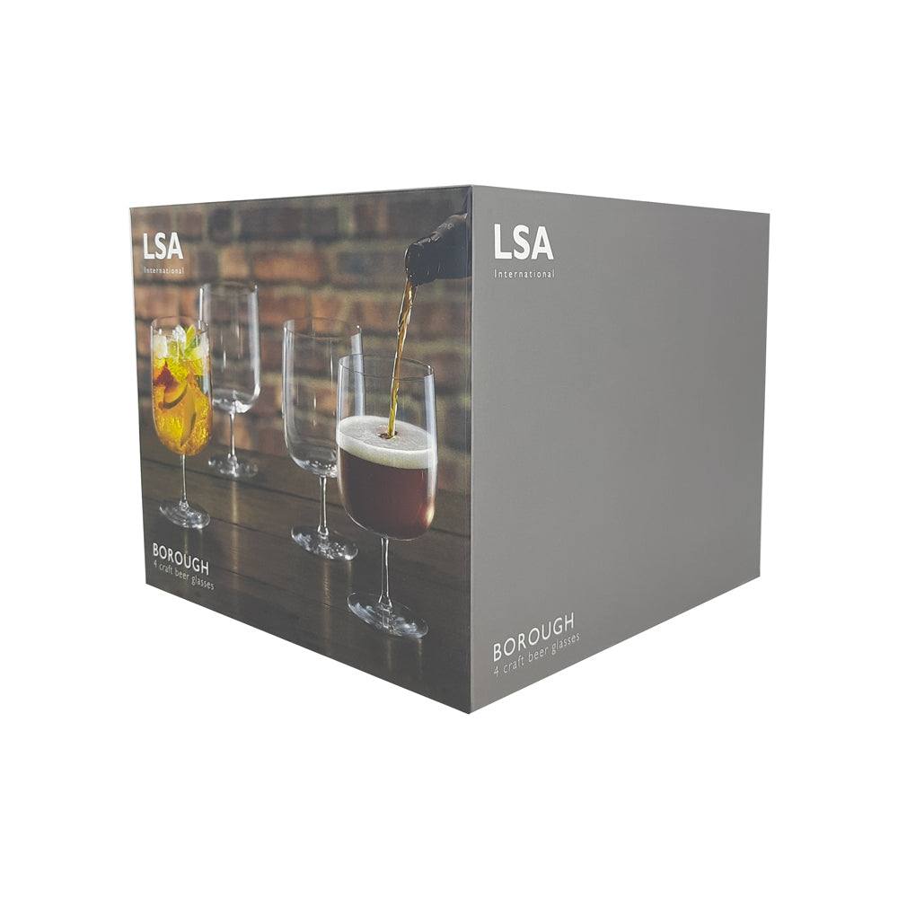 LSA International Borough Craft Beer Glasses 625ml, Set of 4