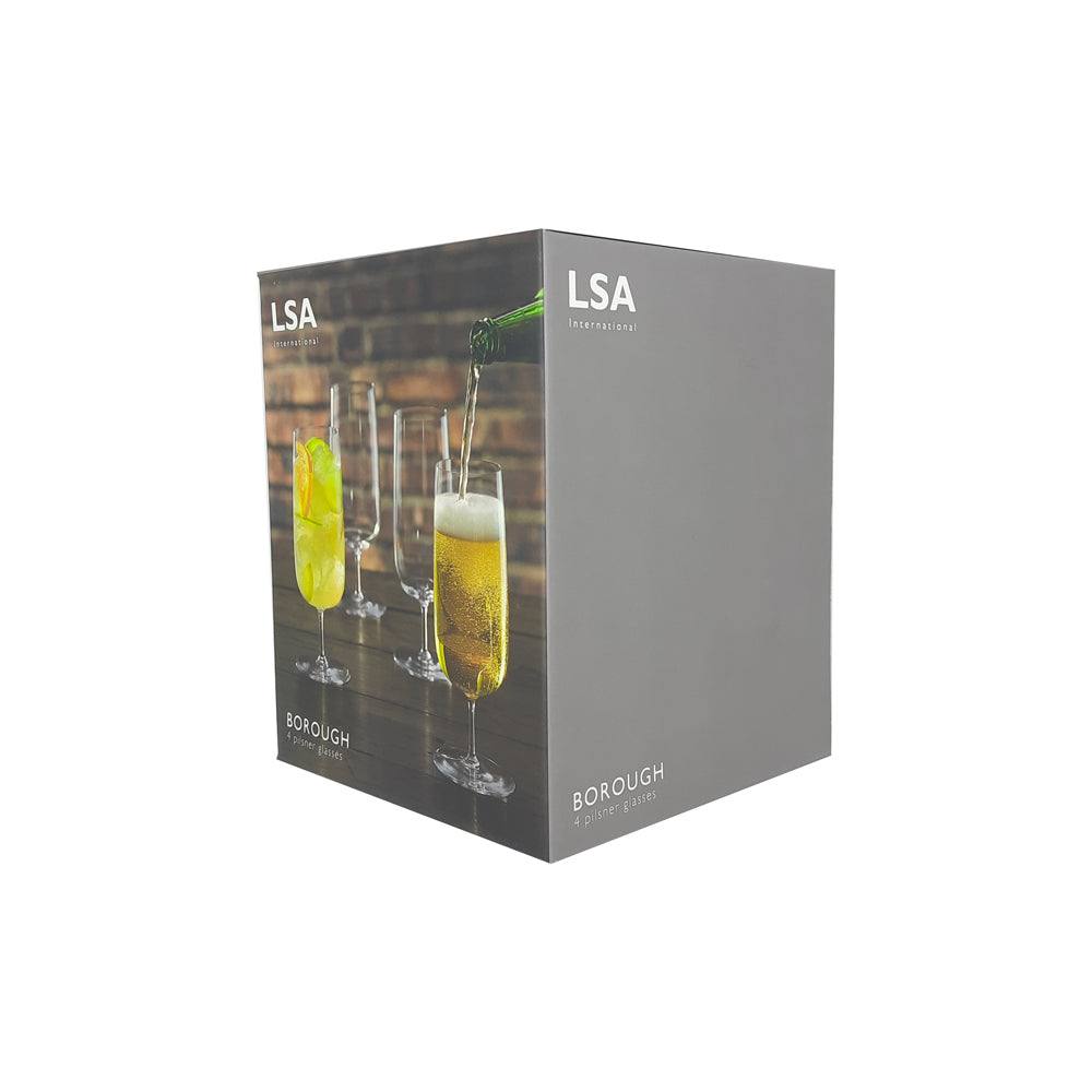 LSA International Borough Pilsner Glasses 440ml, Set of 4