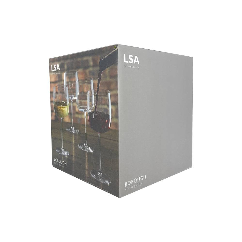 LSA International Borough Wine Glasses 450ml, Set of 4