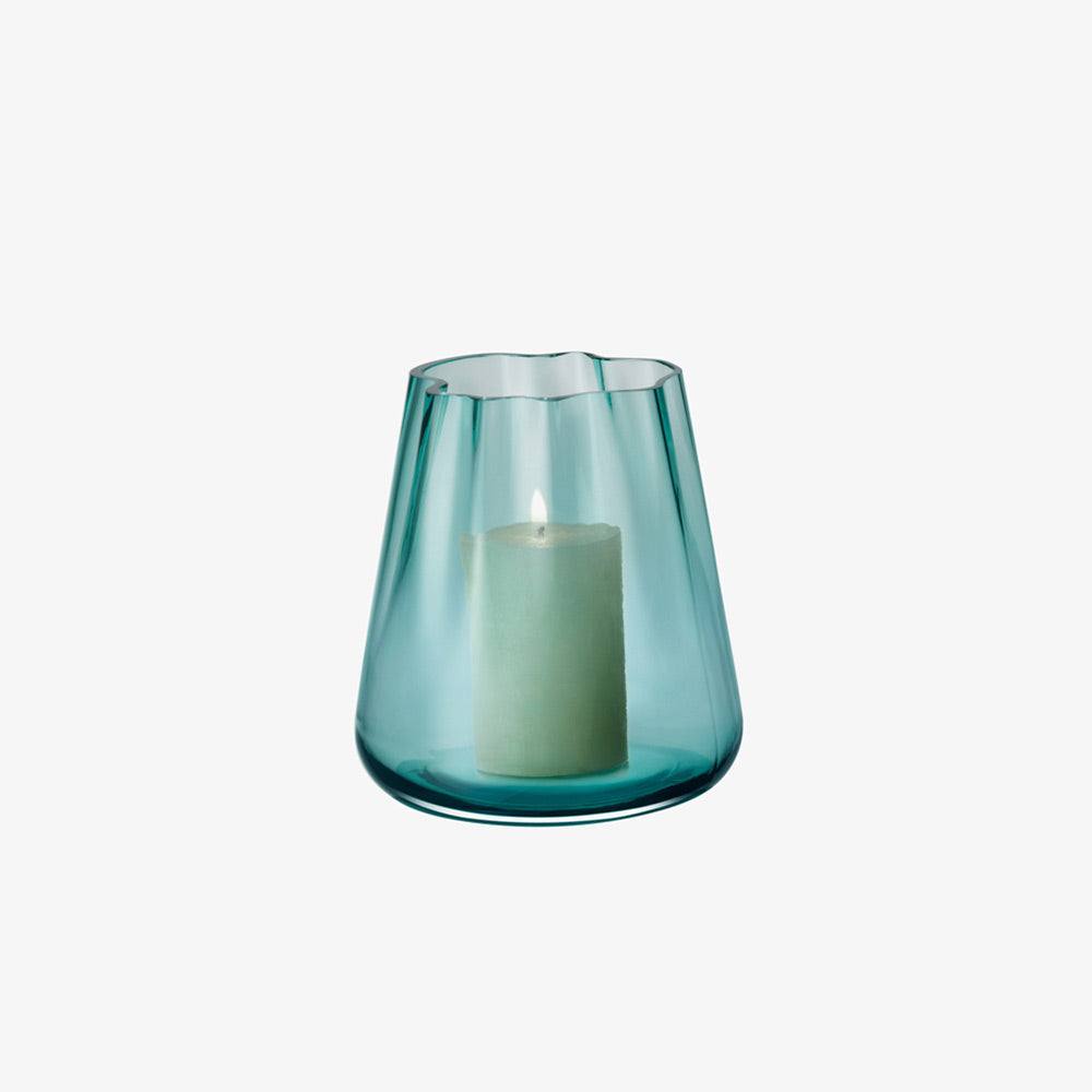 LSA International Lagoon Medium Glass Vase - Sea Green