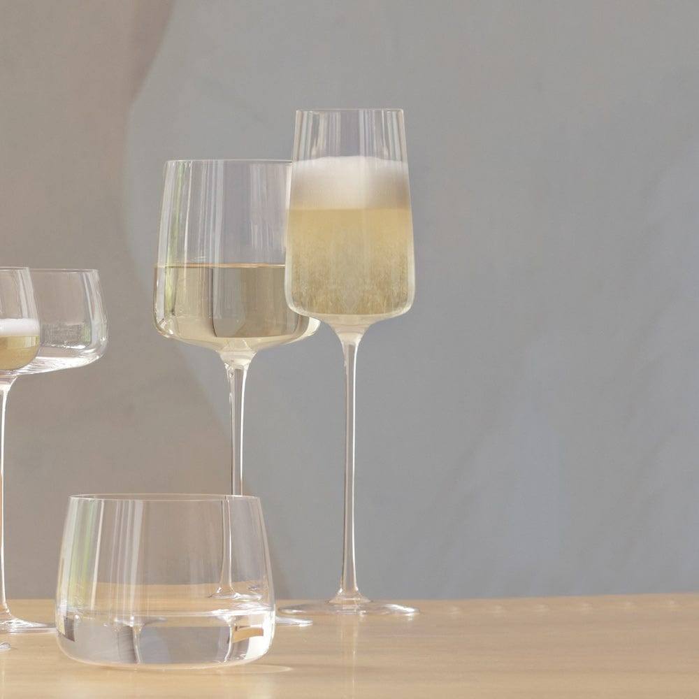 LSA International Metropolitan Champagne Flutes 230ml, Set of 4