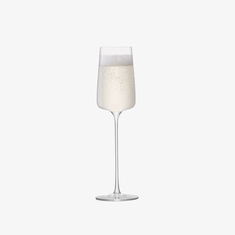 LSA International Metropolitan Champagne Flutes 230ml, Set of 4