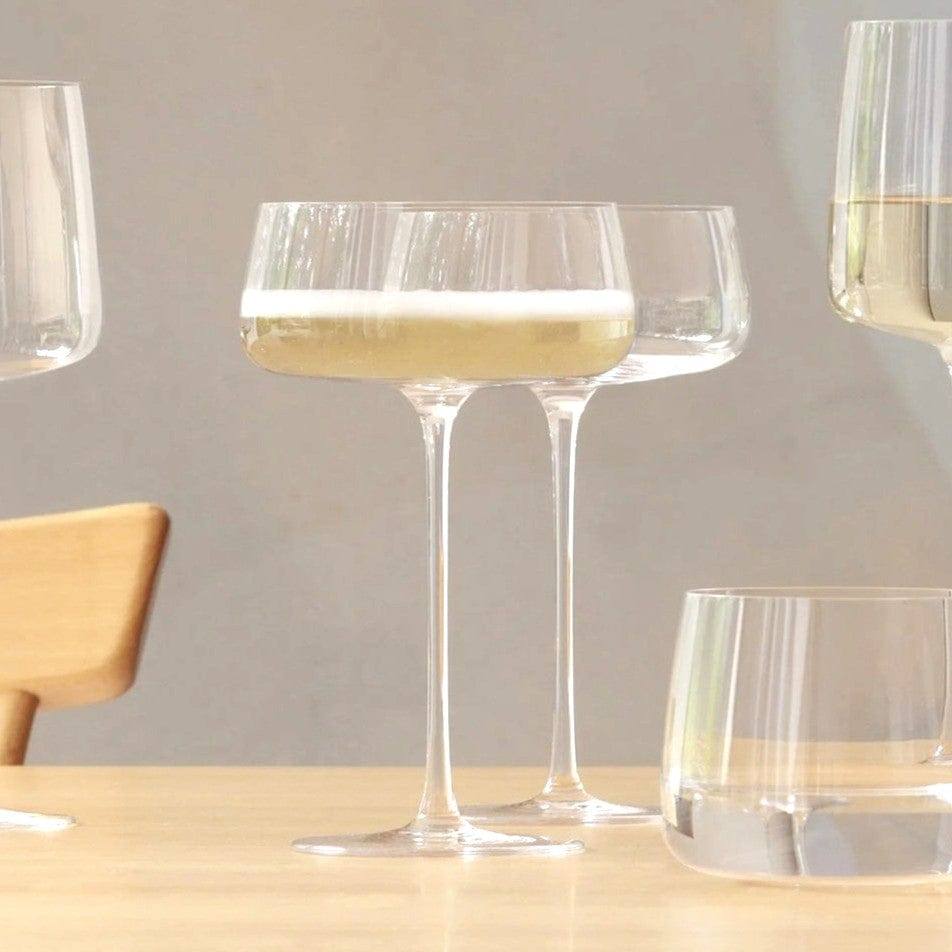 LSA International Metropolitan Champagne Saucers 300ml, Set of 4