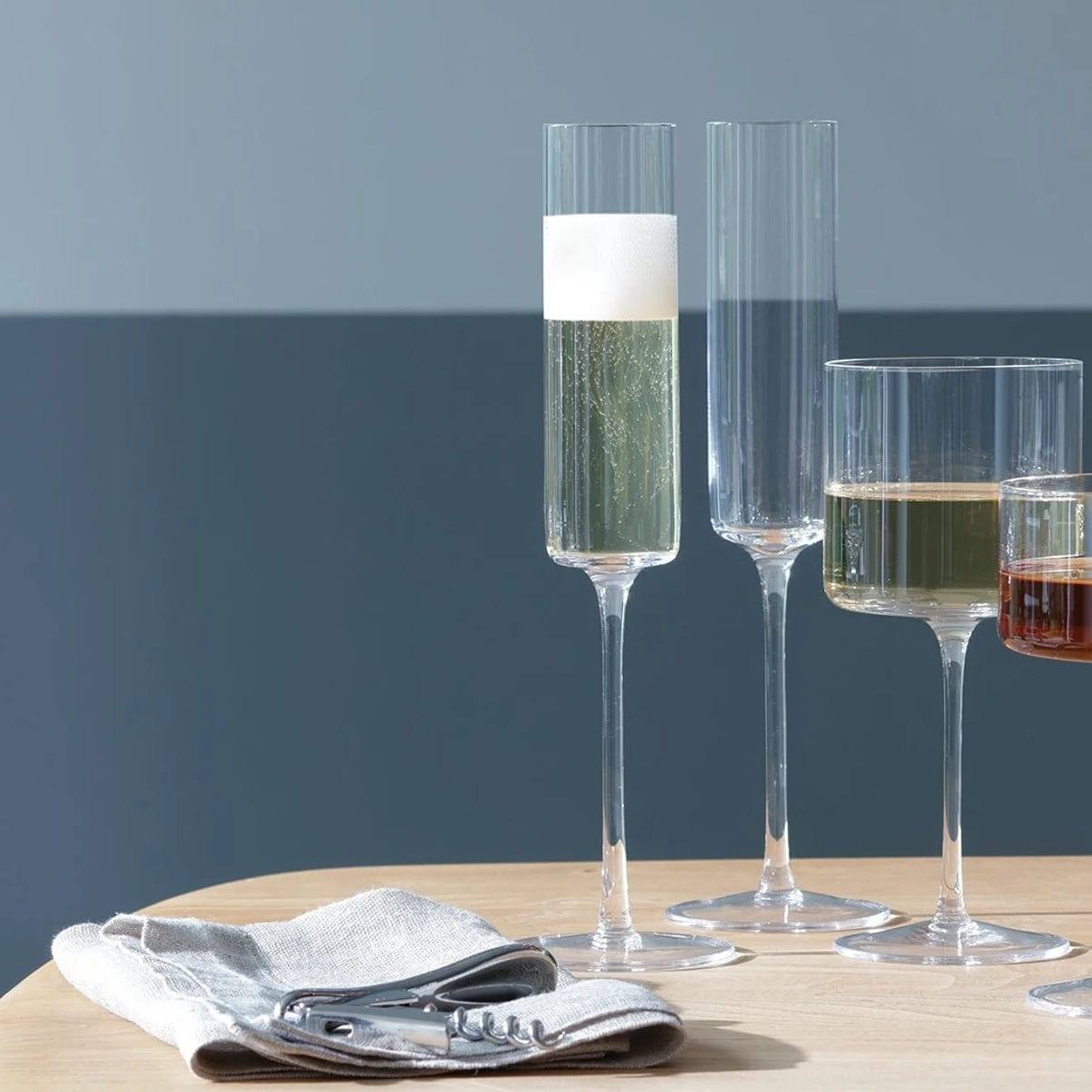 LSA International Otis Champagne Flutes 150ml, Set of 2