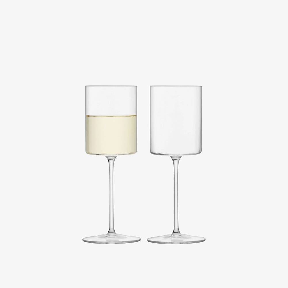 LSA International Otis White Wine Glasses 240ml, Set of 2