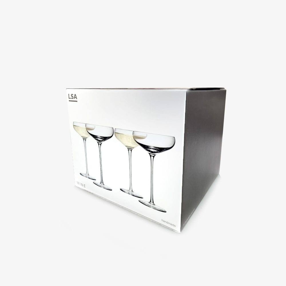 LSA International Wine Collection Champagne Saucers 300ml, Set of 4