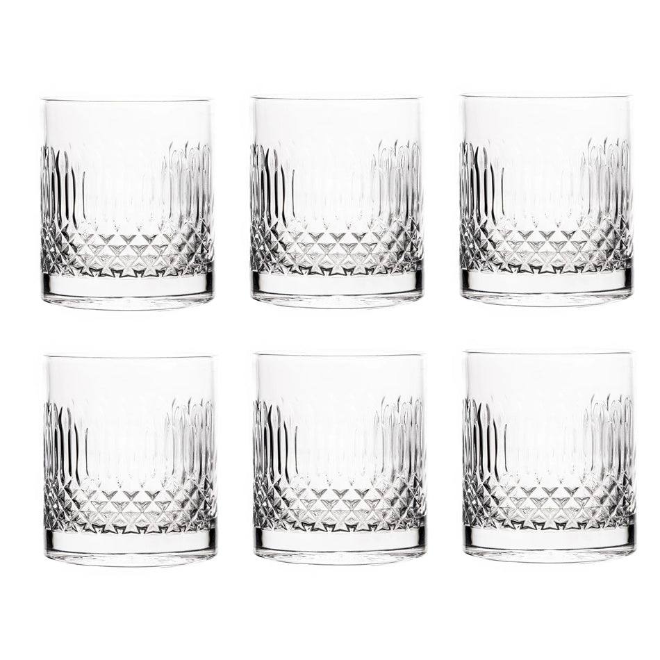 Luigi Bormioli Diamante Whiskey Tumblers 380ml, Set of 6