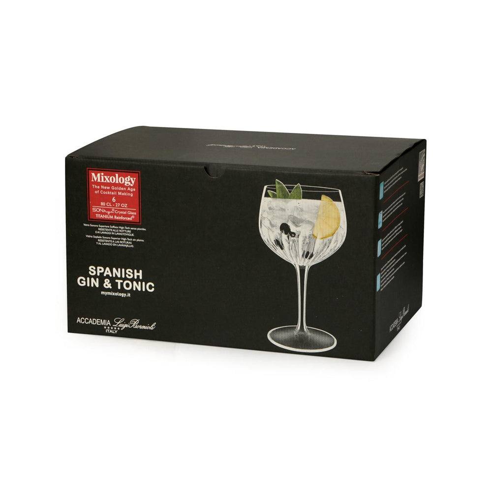 Luigi Bormioli Mixology Spanish Gin & Tonic Glasses 800ml, Set of 6