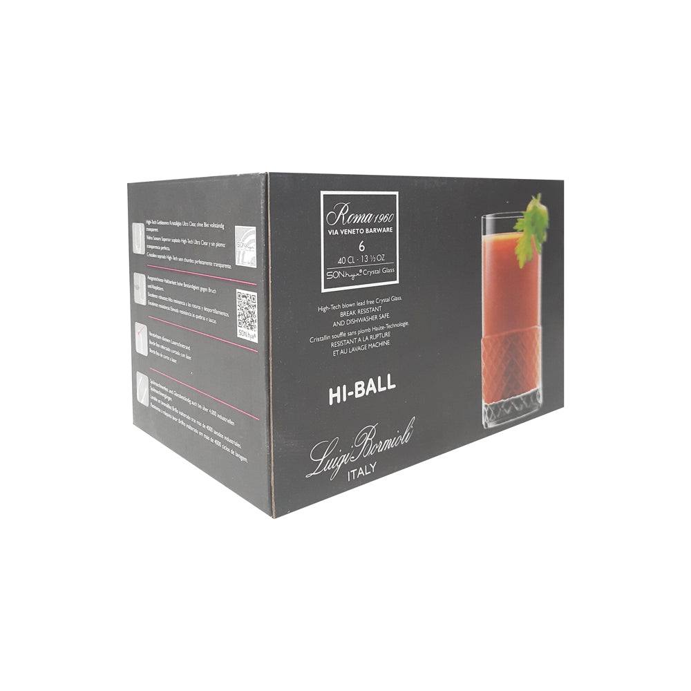 Luigi Bormioli Roma Highball Glasses 480ml, Set of 4