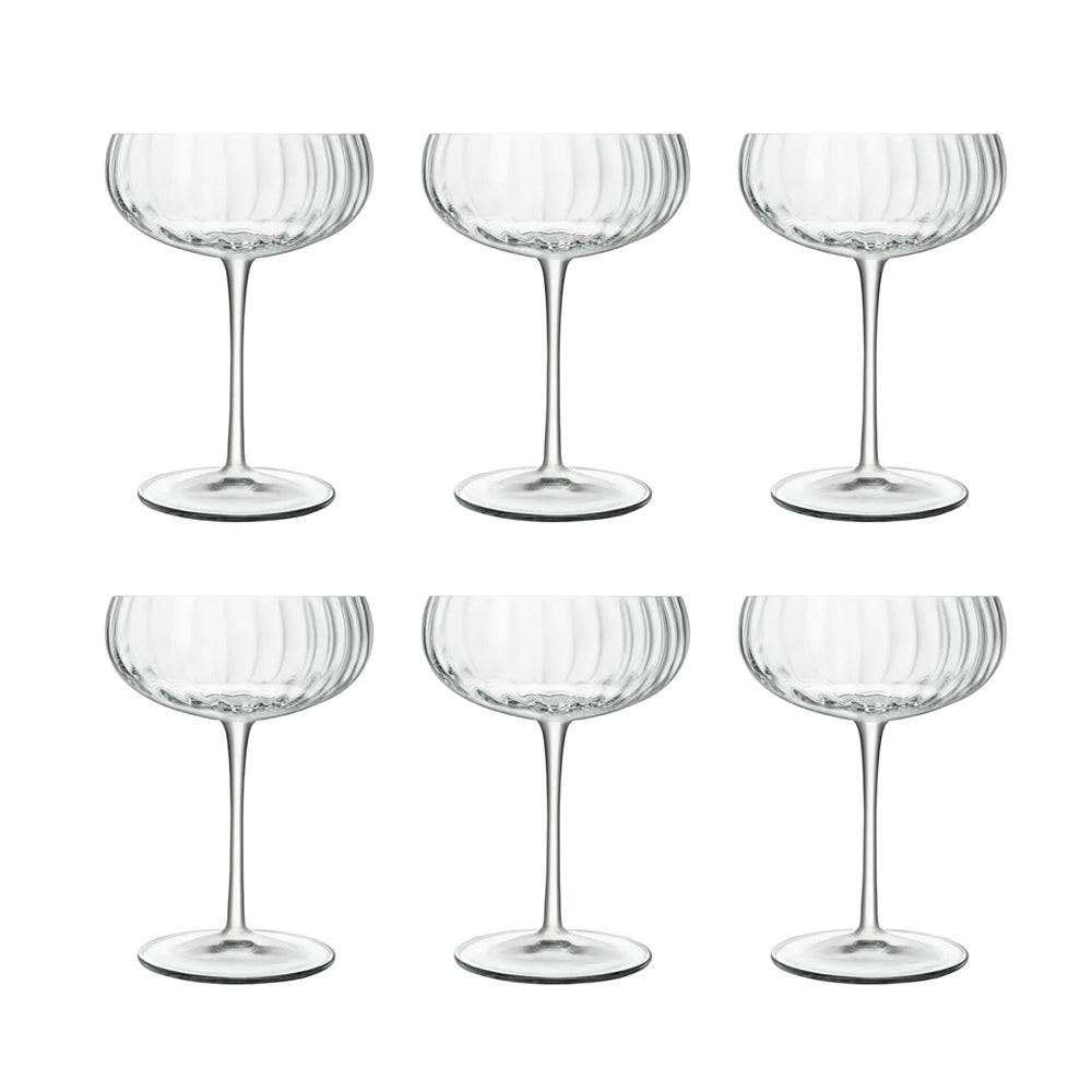 Luigi Bormioli Speakeasy Swing Champagne Glasses 300ml, Set of 6