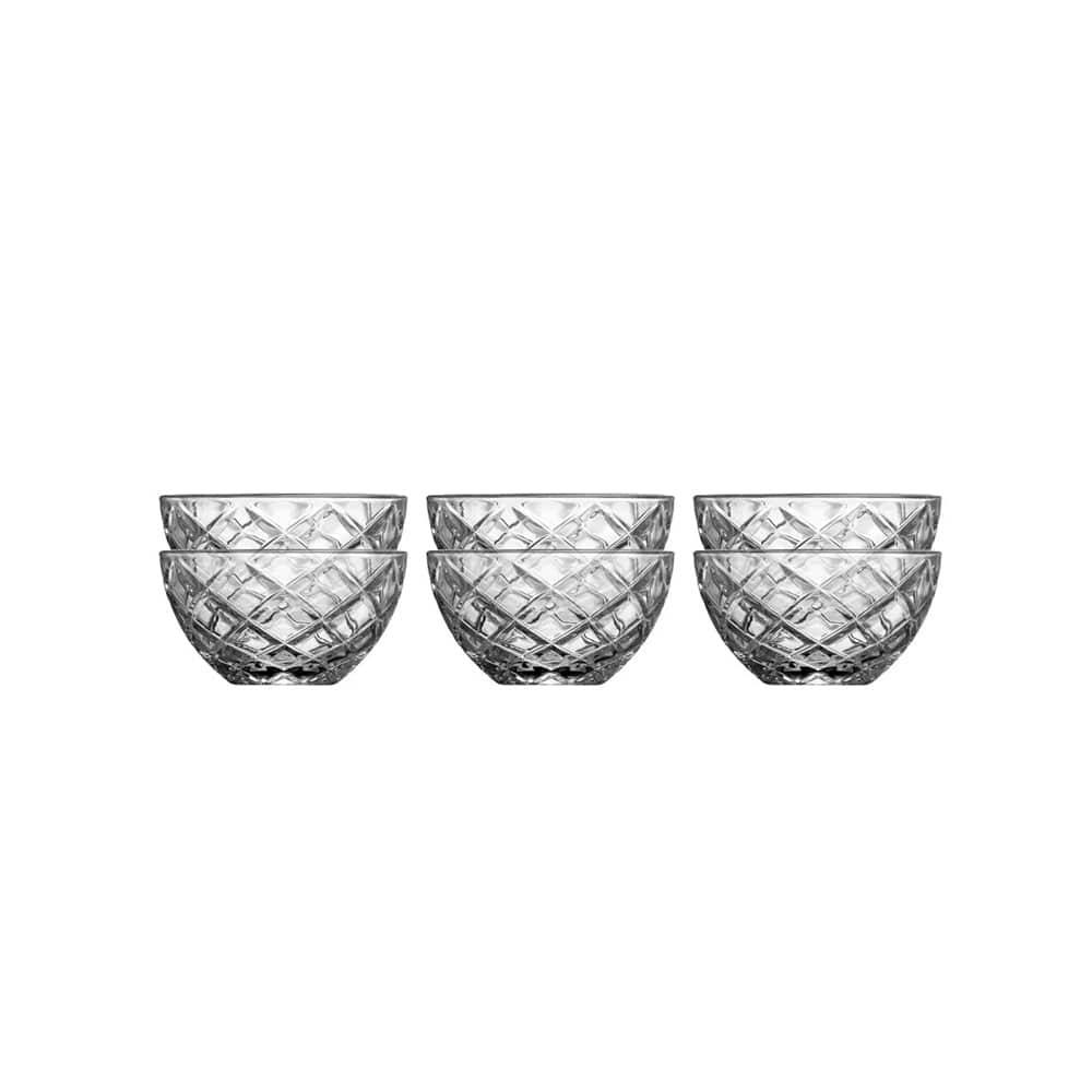 Lyngby Glas Diamond Small Bowls, Set of 6