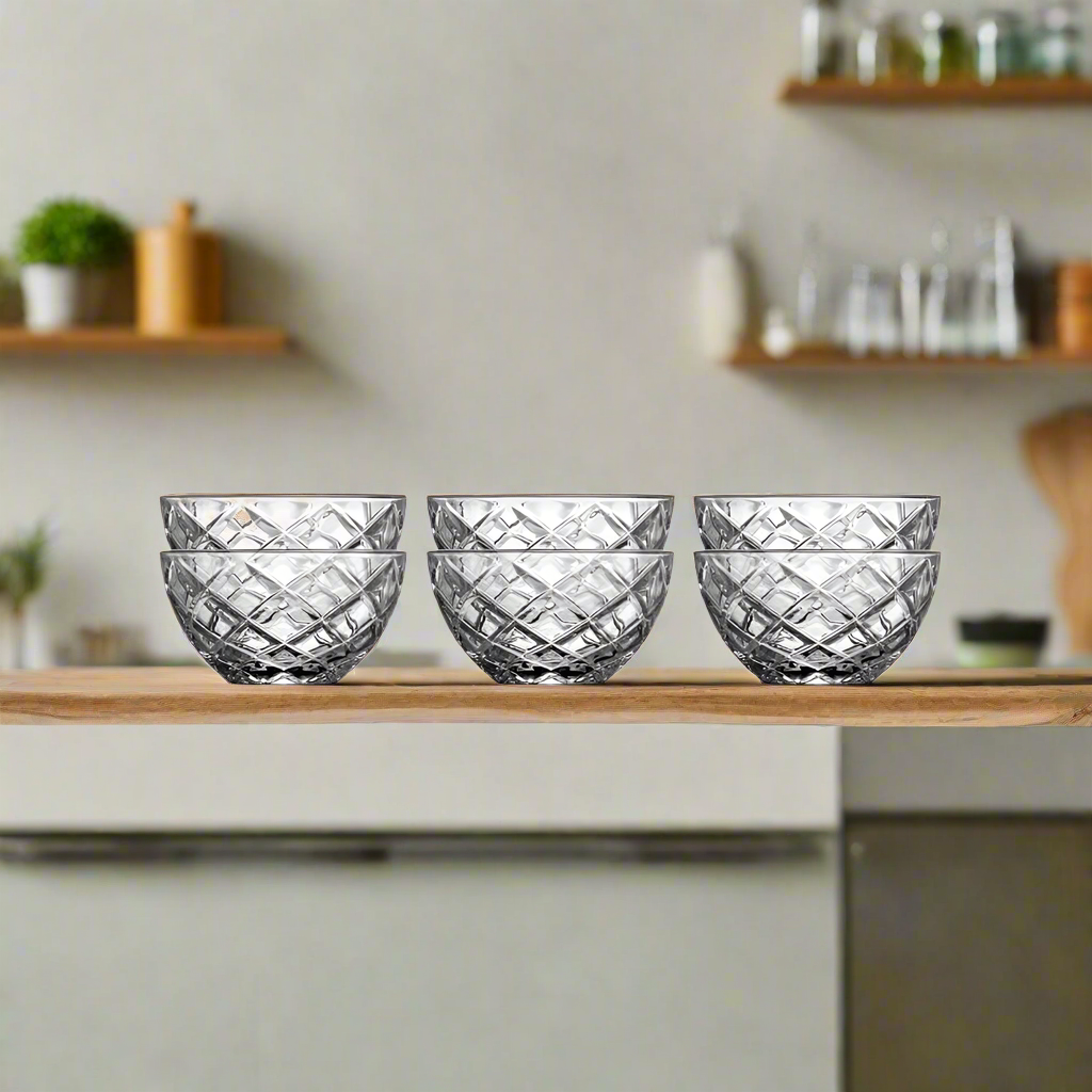 Diamond Small Bowls, Set of 6