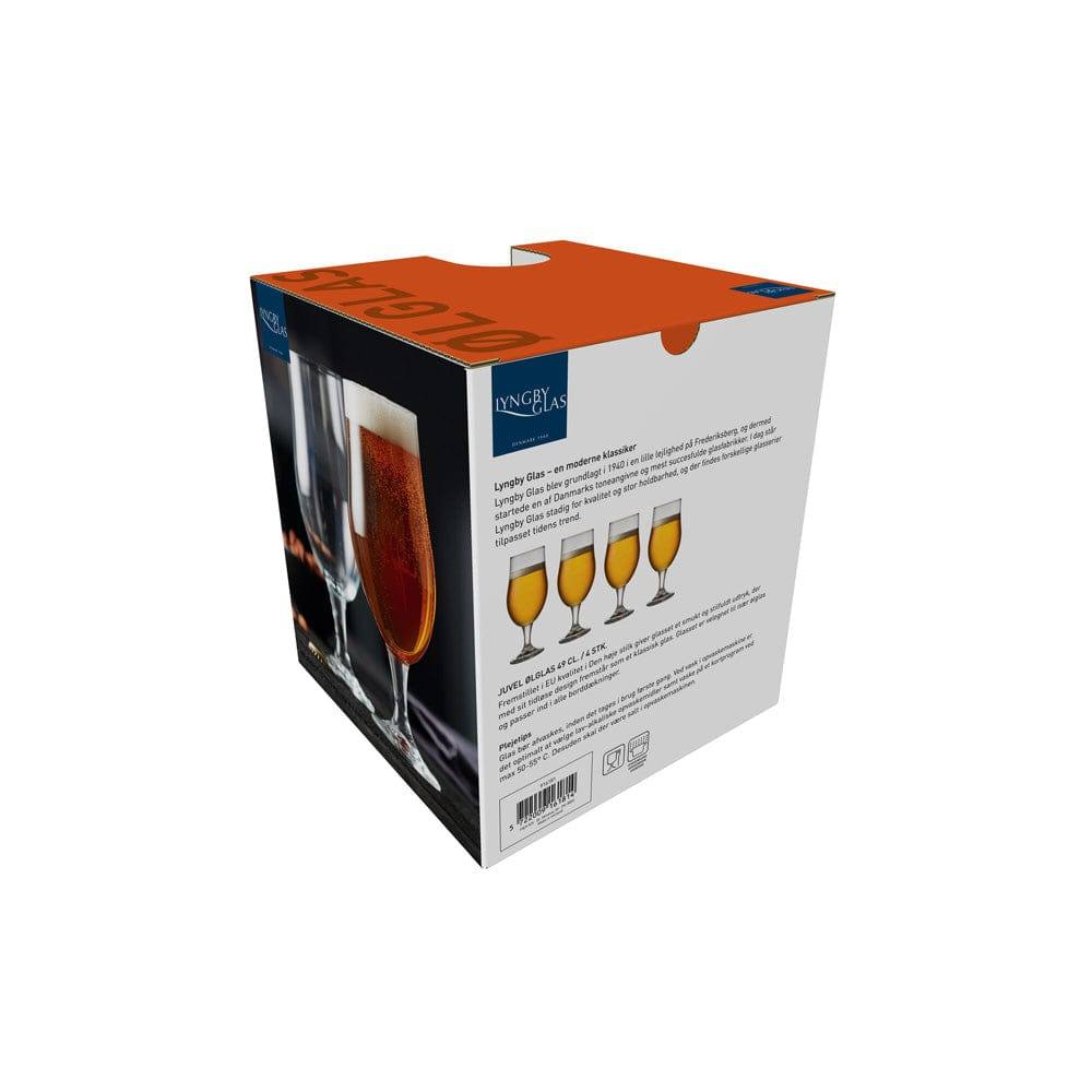 Lyngby Glas Juvel Beer Glasses 490ml, Set of 4