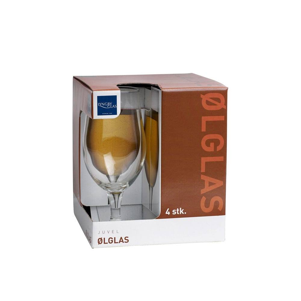 Lyngby Glas Juvel Beer Glasses 490ml, Set of 4