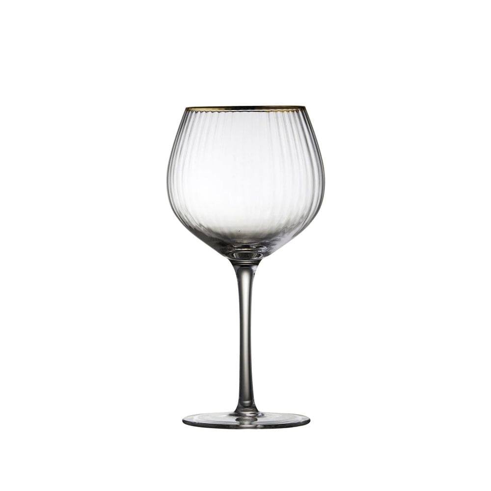 Lyngby Glas Palermo Gold Rounded Gin & Tonic Glasses 650ml, Set of 4