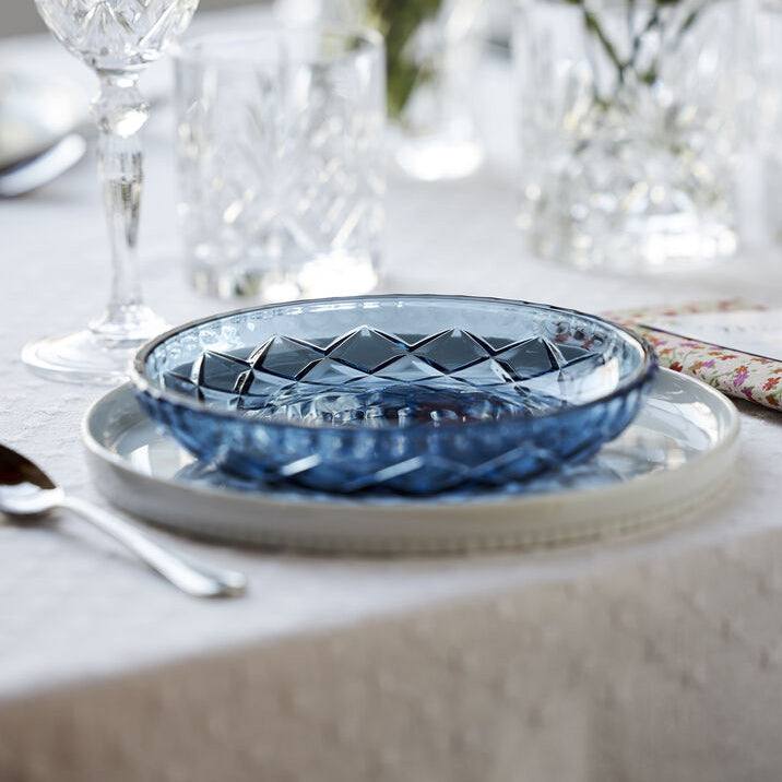 Lyngby Glas Sorrento Dessert Plates, Set of 4 - Blue