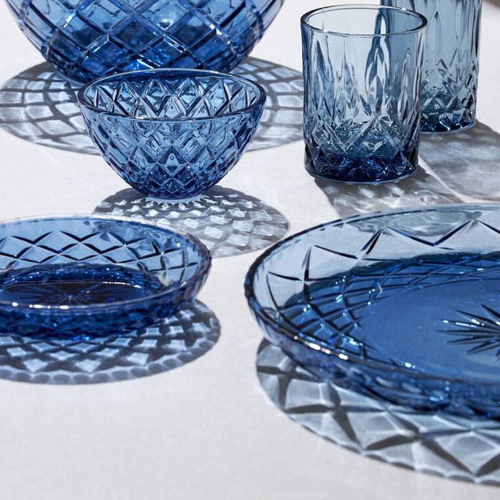 Lyngby Glas Sorrento Dessert Plates, Set of 4 - Blue