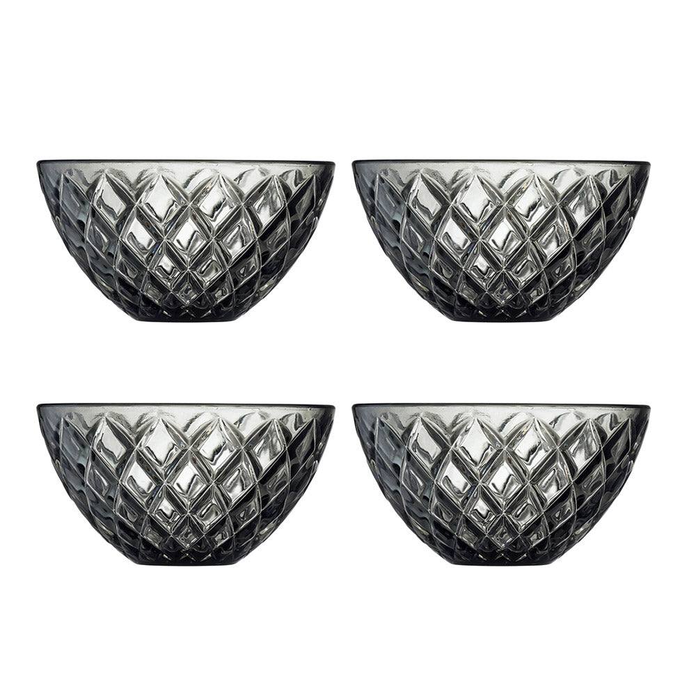 Lyngby Glas Sorrento Small Bowls, Set of 4 - Smoke