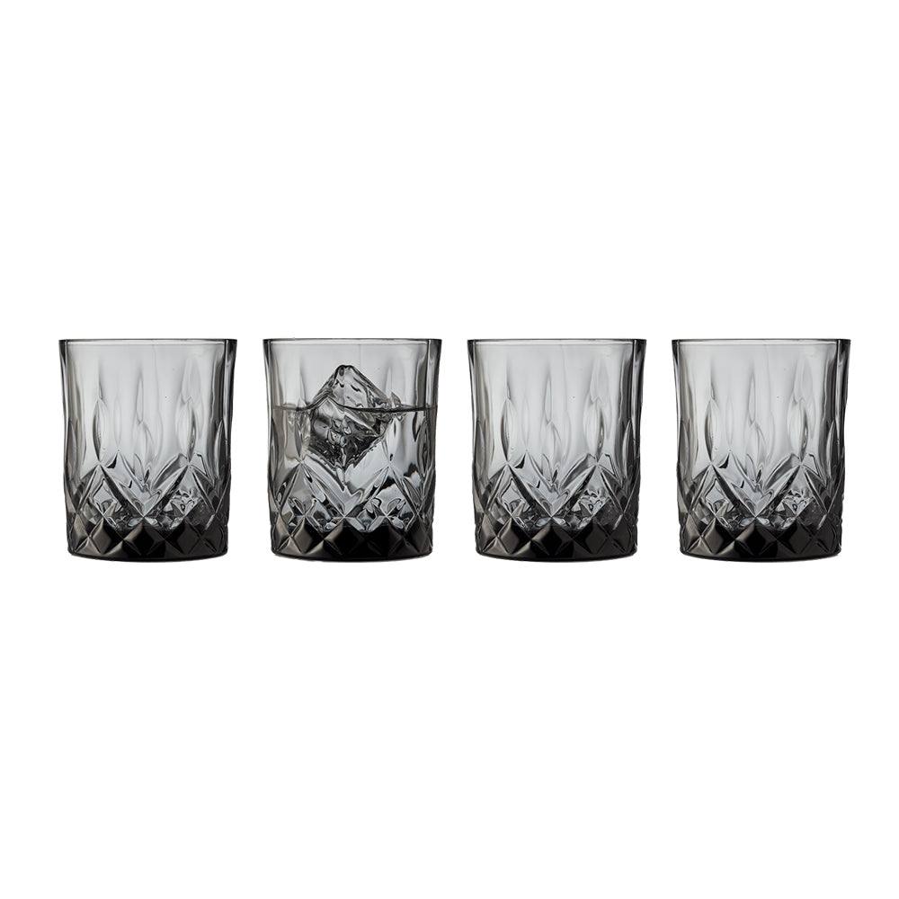 Lyngby Glas Sorrento Tumblers 320ml, Set of 4 - Smoke