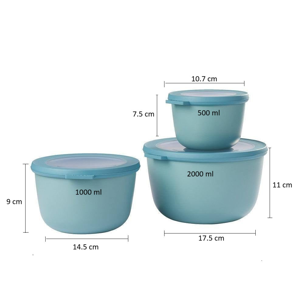 Cirqula 3-Piece Storage Set Tall - Nordic Green