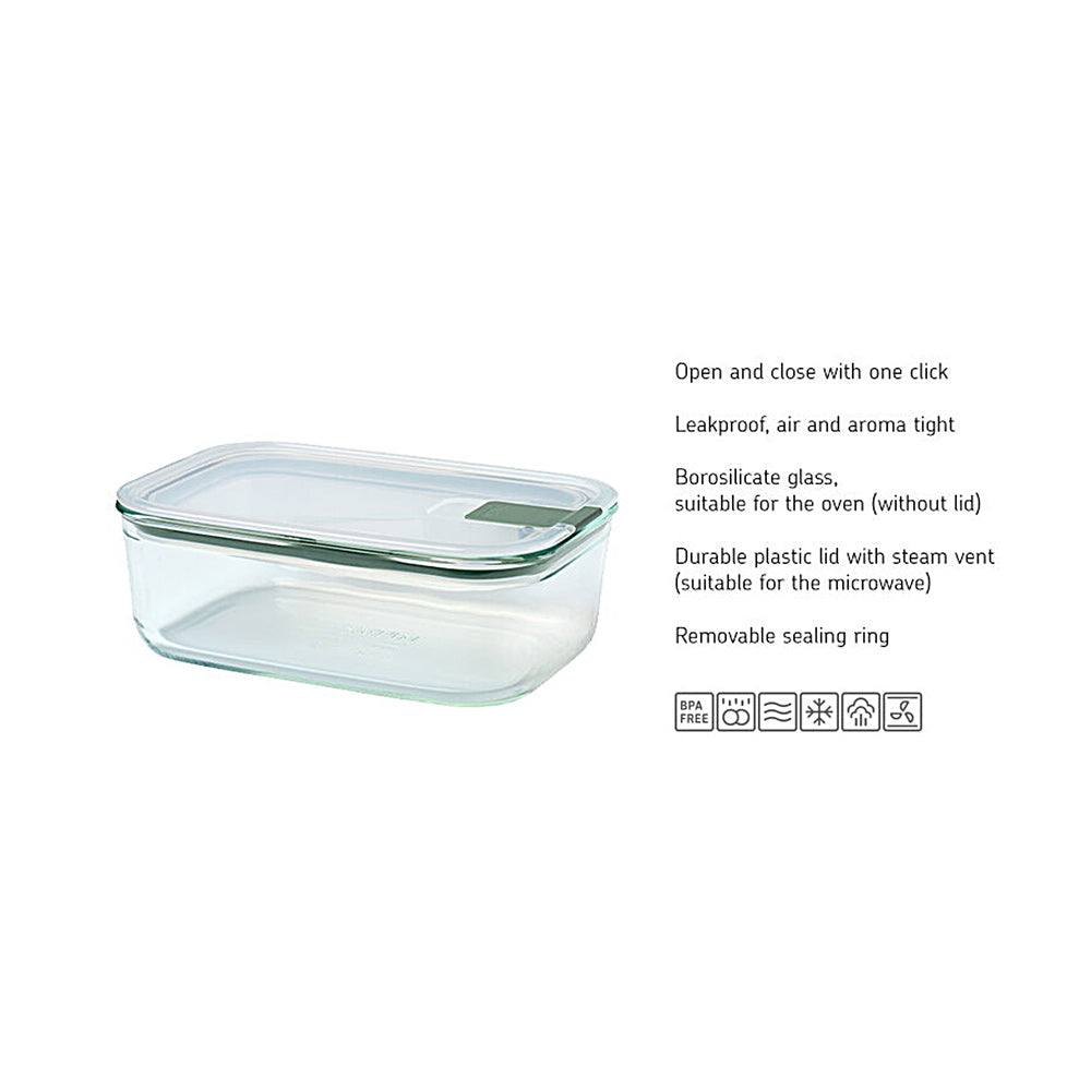 Mepal Netherlands EasyClip Glass Storage Box 700ml - Nordic Sage