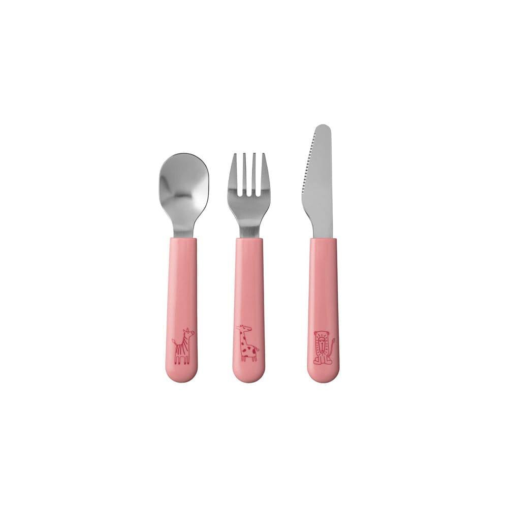 Mepal Netherlands Mio 3-Piece Kids Cutlery Set - Deep Pink