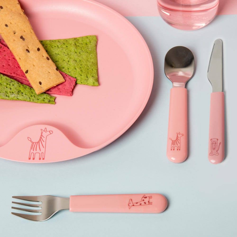 Mepal Netherlands Mio 3-Piece Kids Cutlery Set - Deep Pink