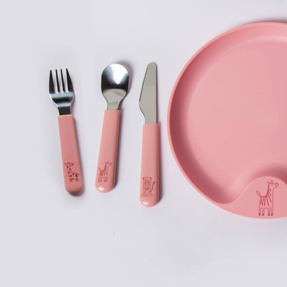 Mepal Netherlands Mio 3-Piece Kids Cutlery Set - Deep Pink