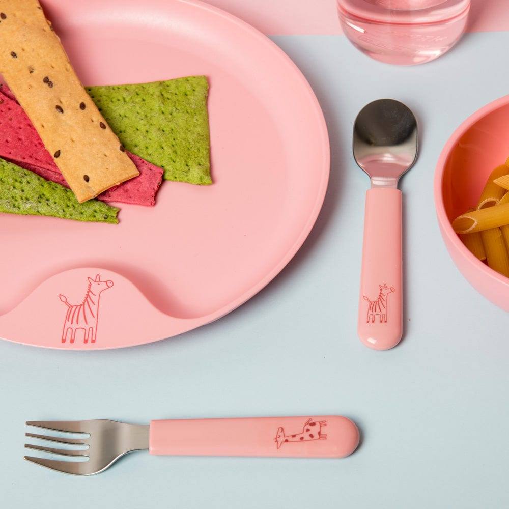 Toddlers and kids cutlery set in pink colour online in Hong Kong