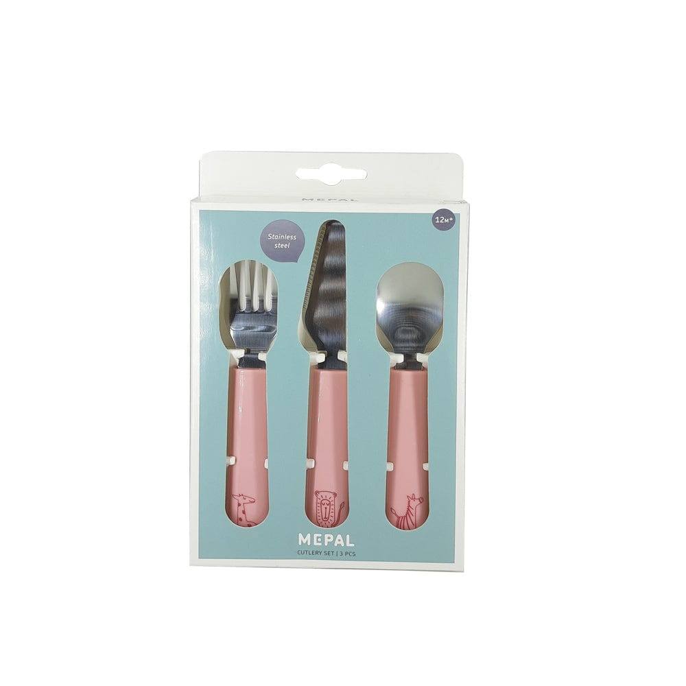 Mepal Netherlands Mio 3-Piece Kids Cutlery Set - Deep Pink