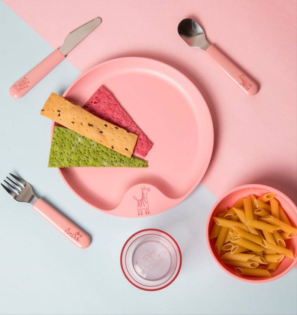 Mepal Netherlands Mio Kids 6-piece Dinner Set - Deep Pink
