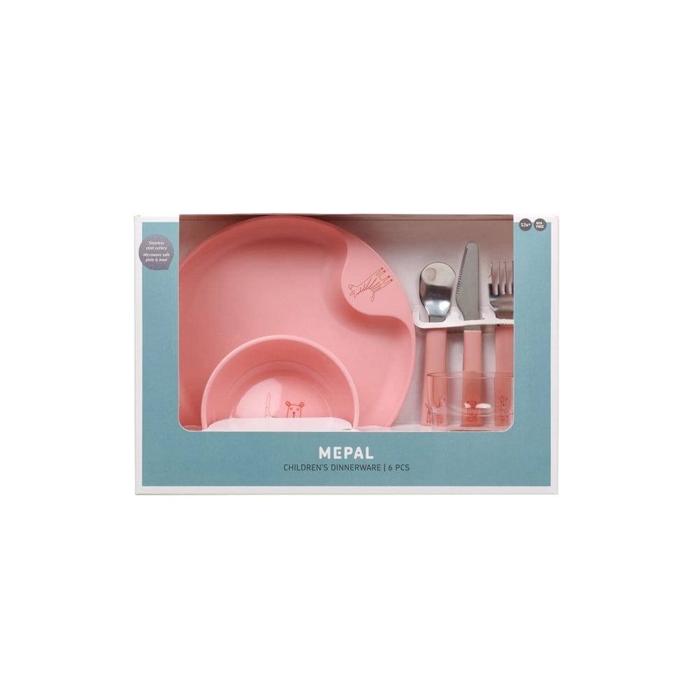 Mepal Netherlands Mio Kids 6-piece Dinner Set - Deep Pink