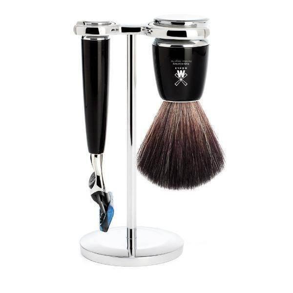 Muhle Germany Rytmo Fusion Shave Set - Black Chrome