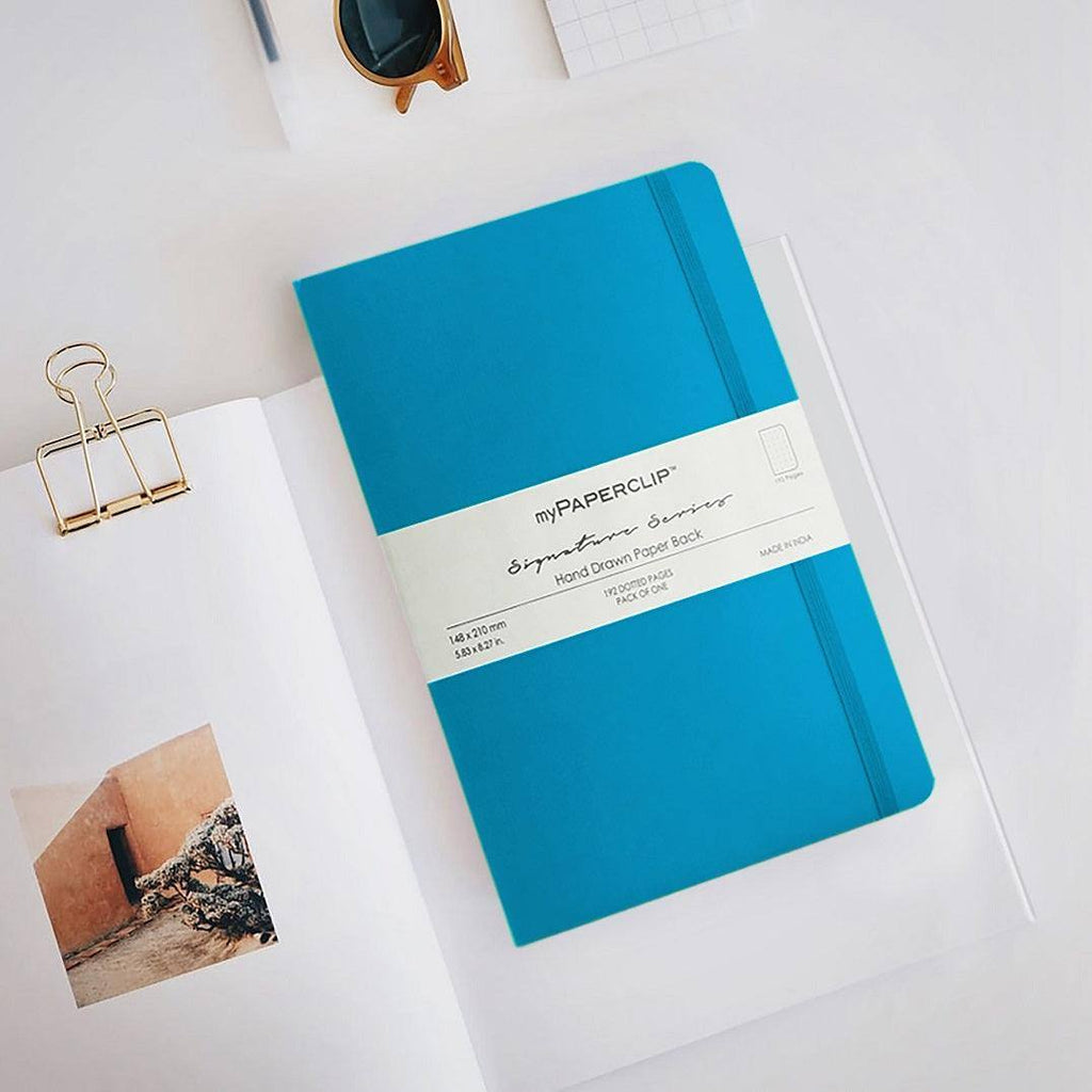 myPAPERCLIP Softcover Notebook, Signature Series - Kingfisher Blue – Modern  Quests