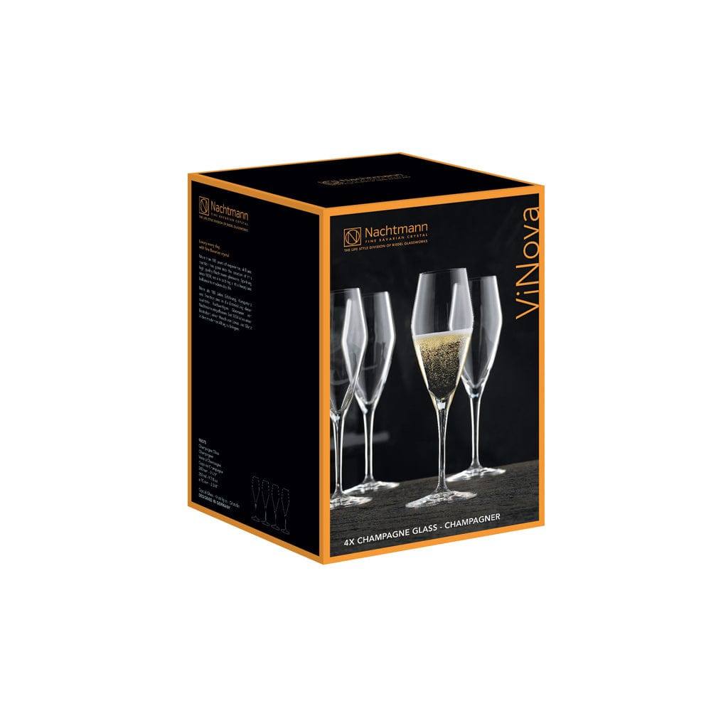 Nachtmann Vinova Champagne Glasses 280ml, Set of 4