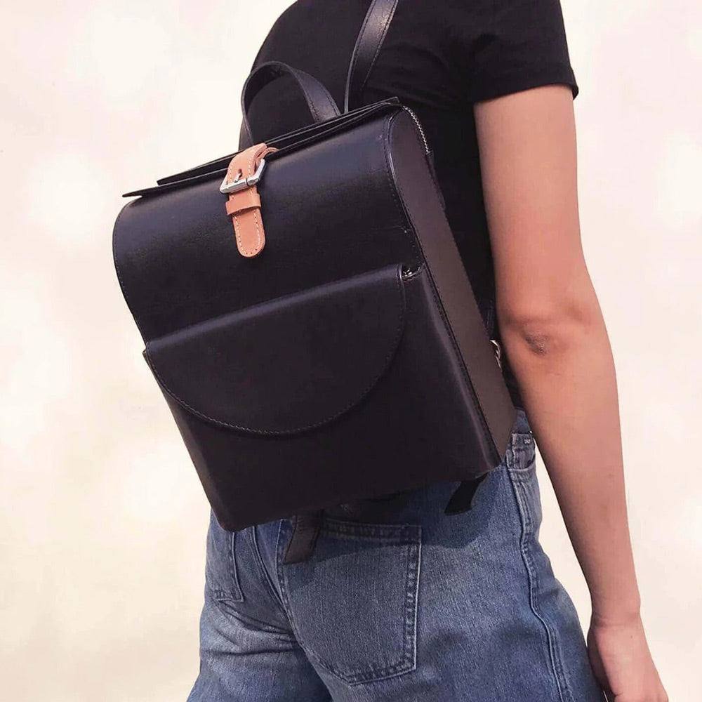 Nappa Dori Capsule Backpack - Black