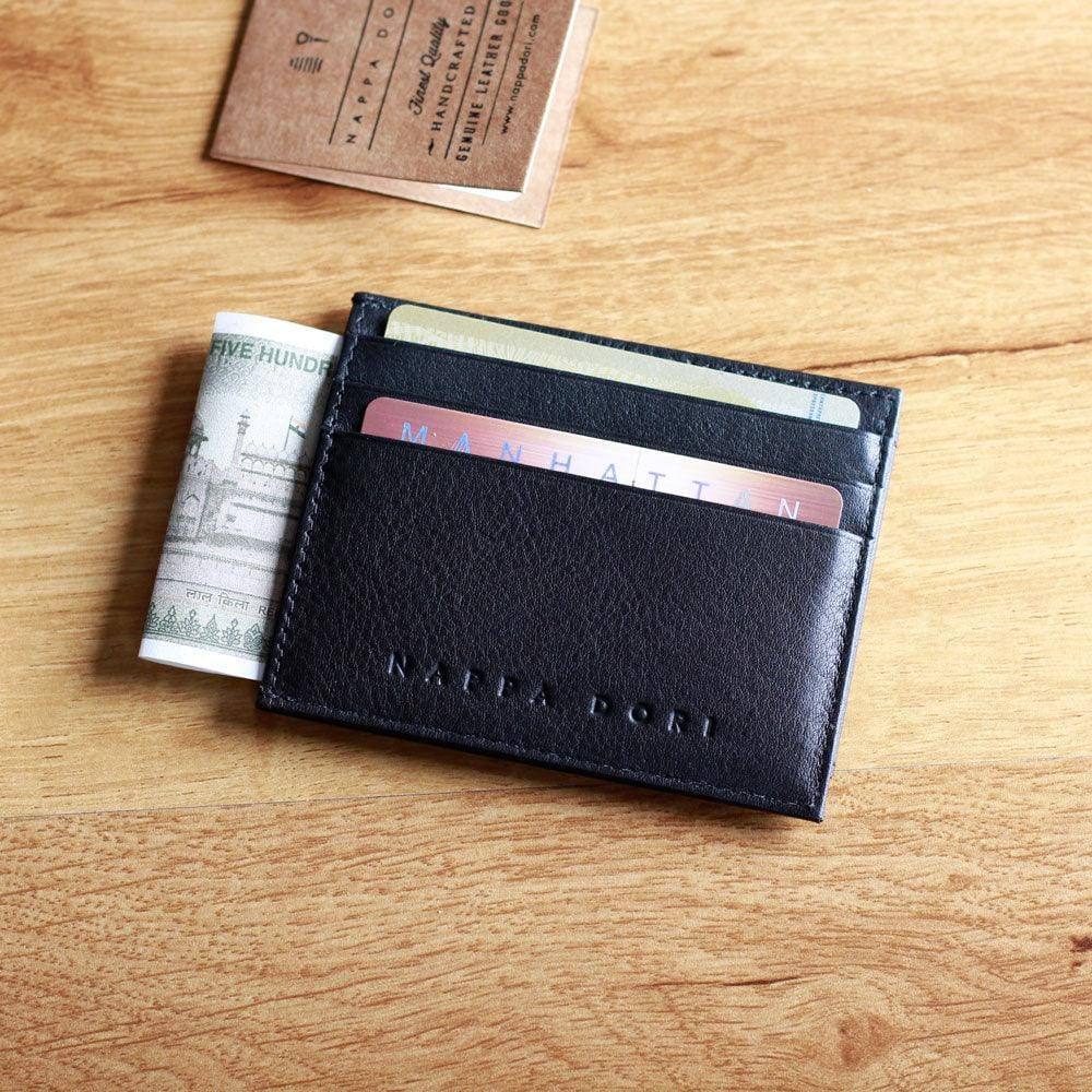 Nappa Dori Classic Card Case - Black