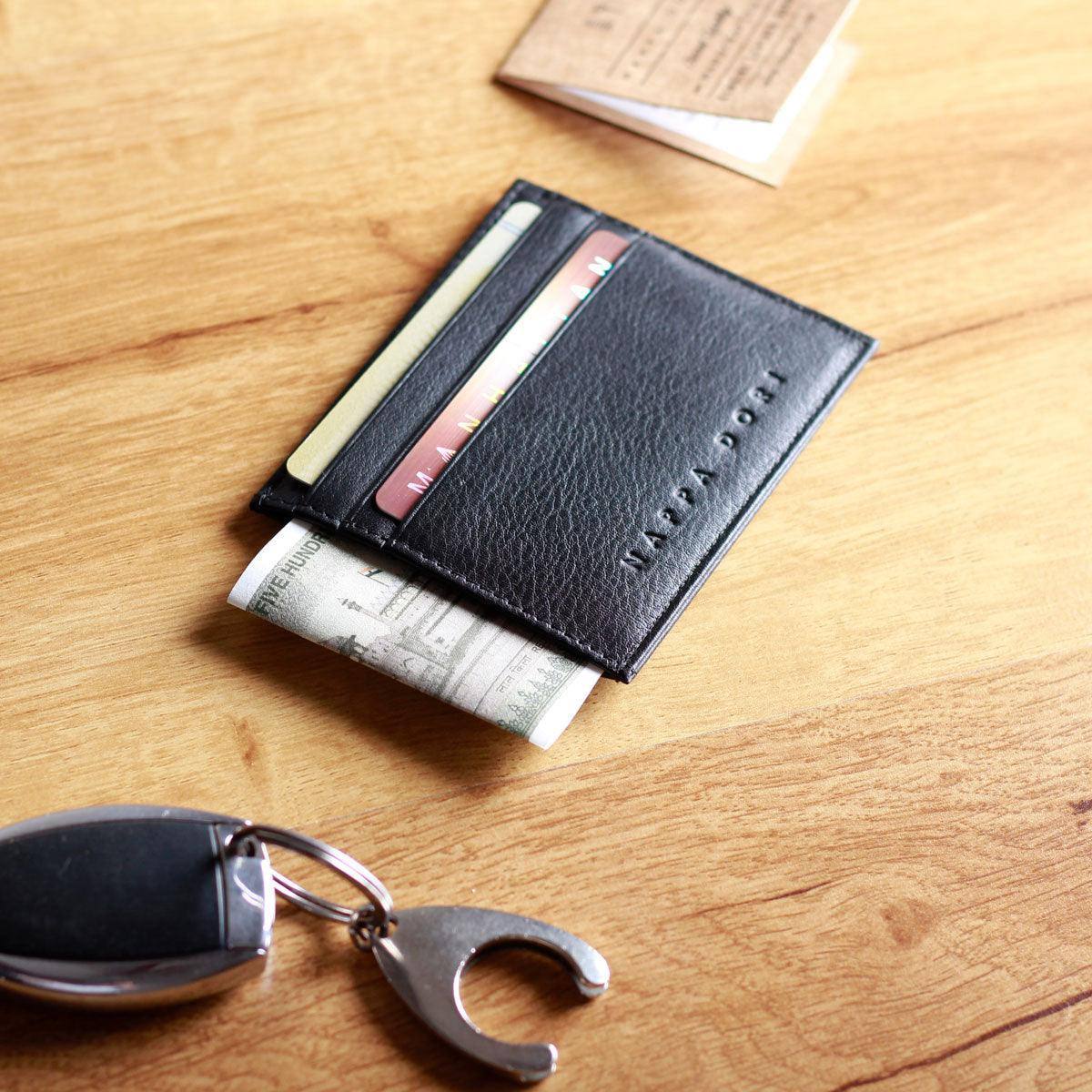 Nappa Dori Classic Card Case - Black