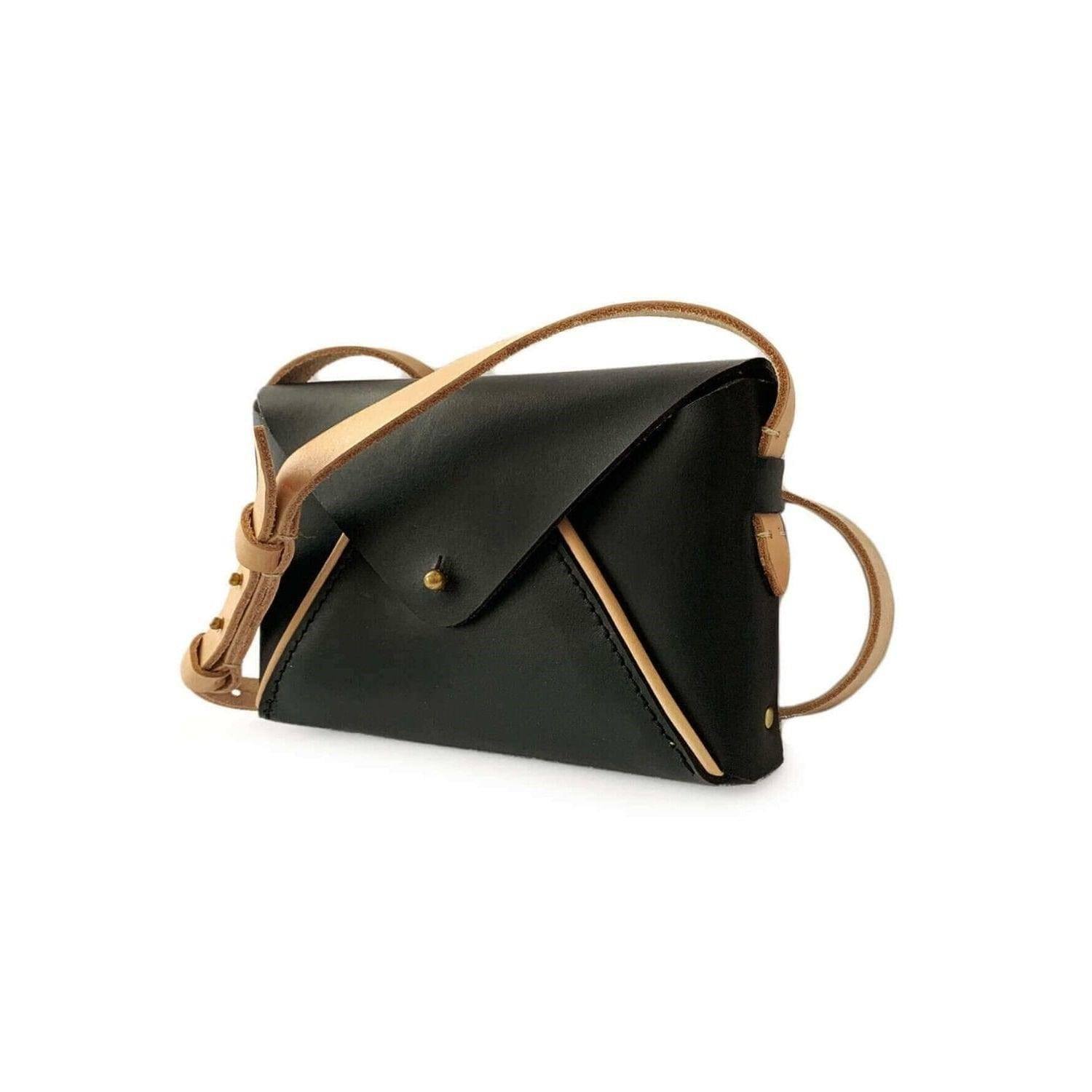 Nappa Dori Envelope Sling Bag - Black