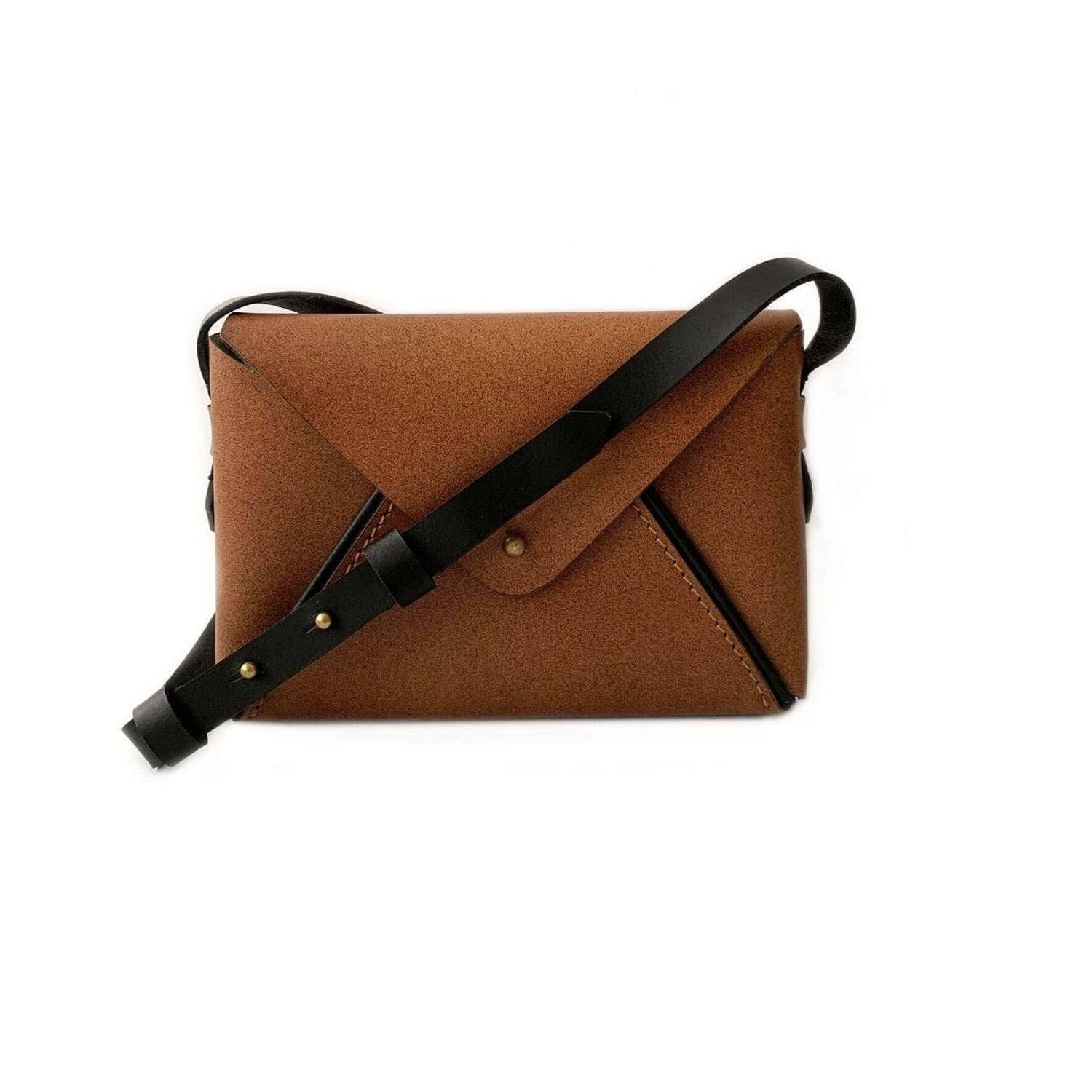 Nappa Dori Envelope Sling Bag - Tan