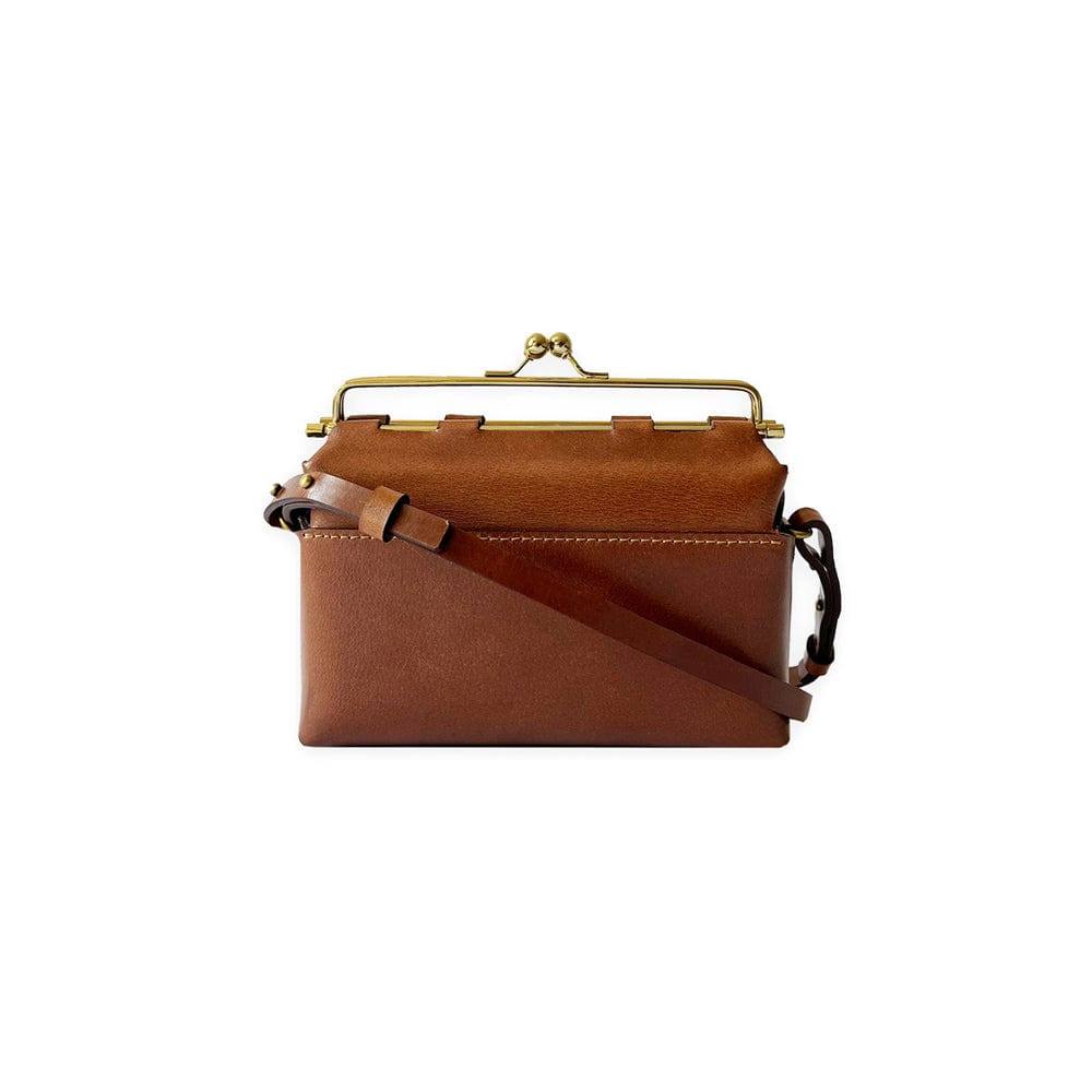 Nappa Dori Kisslock Sling Bag - Tan