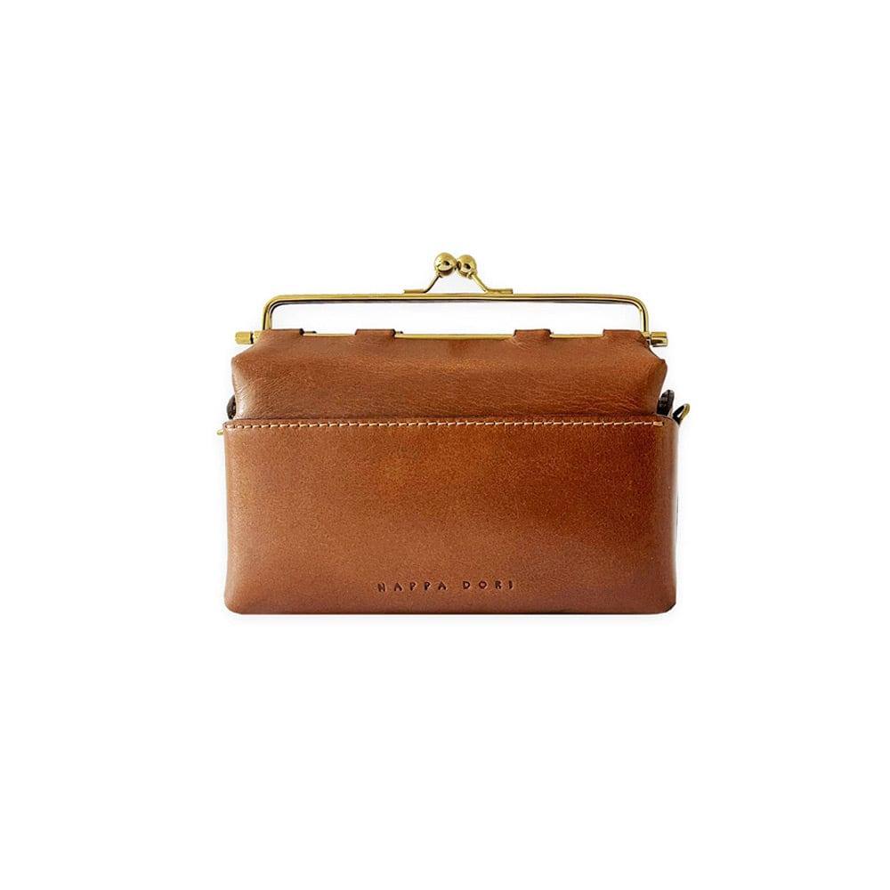 Nappa Dori Kisslock Sling Bag - Tan