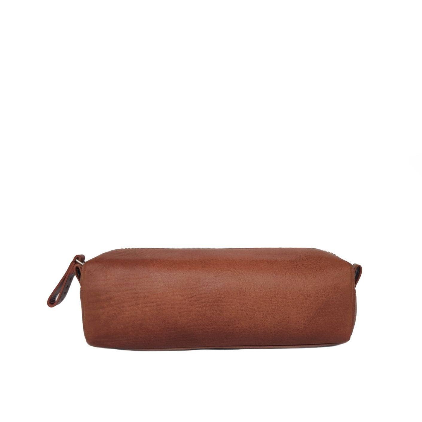 Nappa Dori Leather Pencil Pouch - Tan