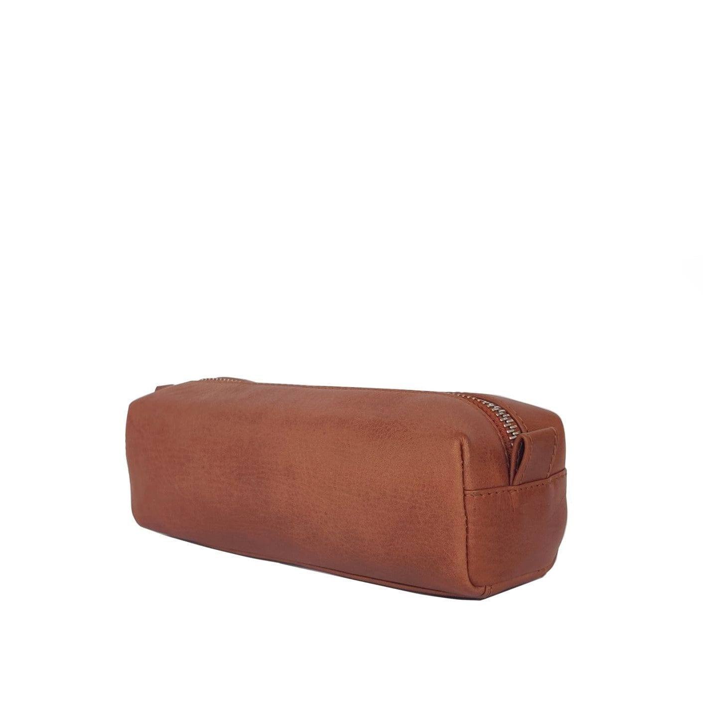 Nappa Dori Leather Pencil Pouch - Tan