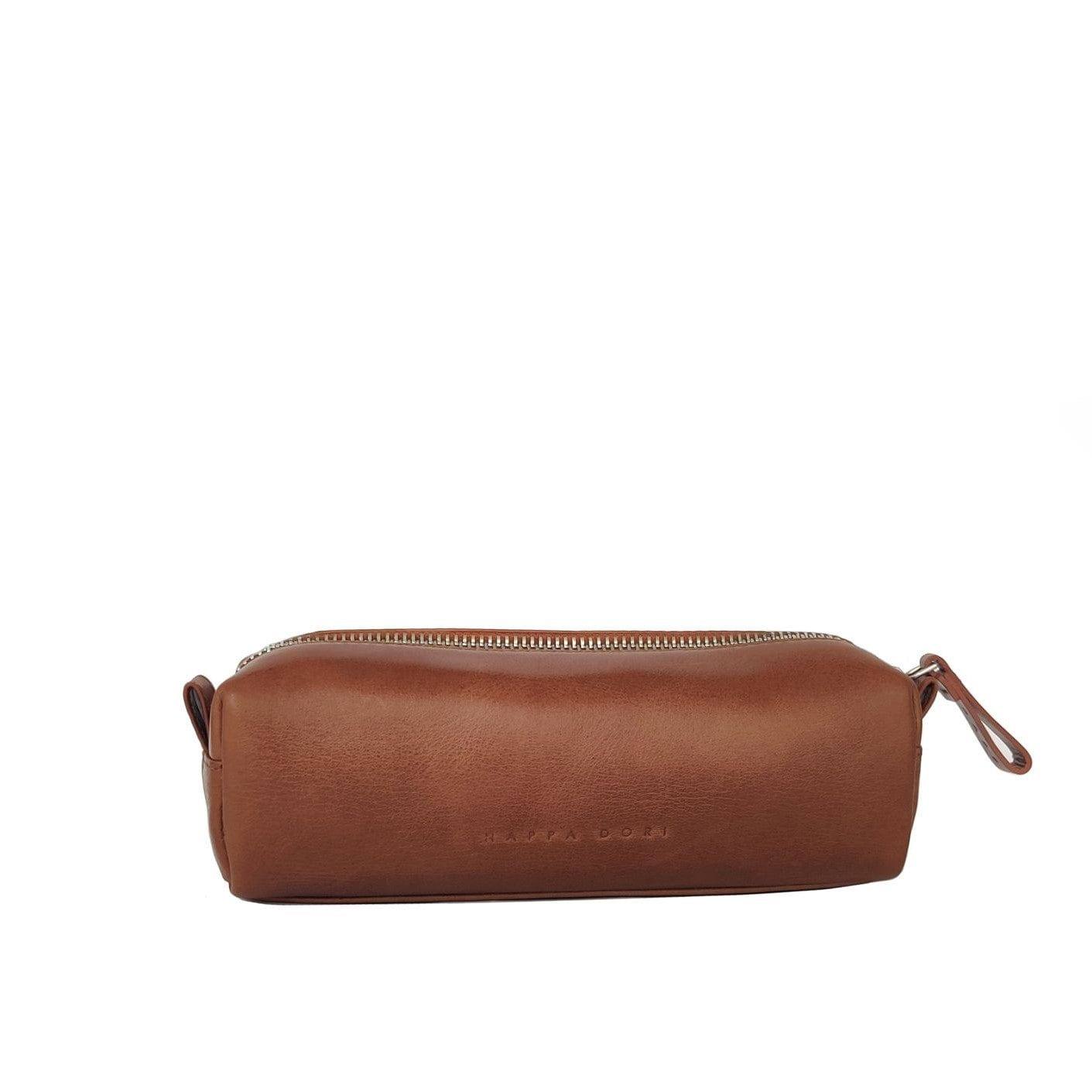 Nappa Dori Leather Pencil Pouch - Tan