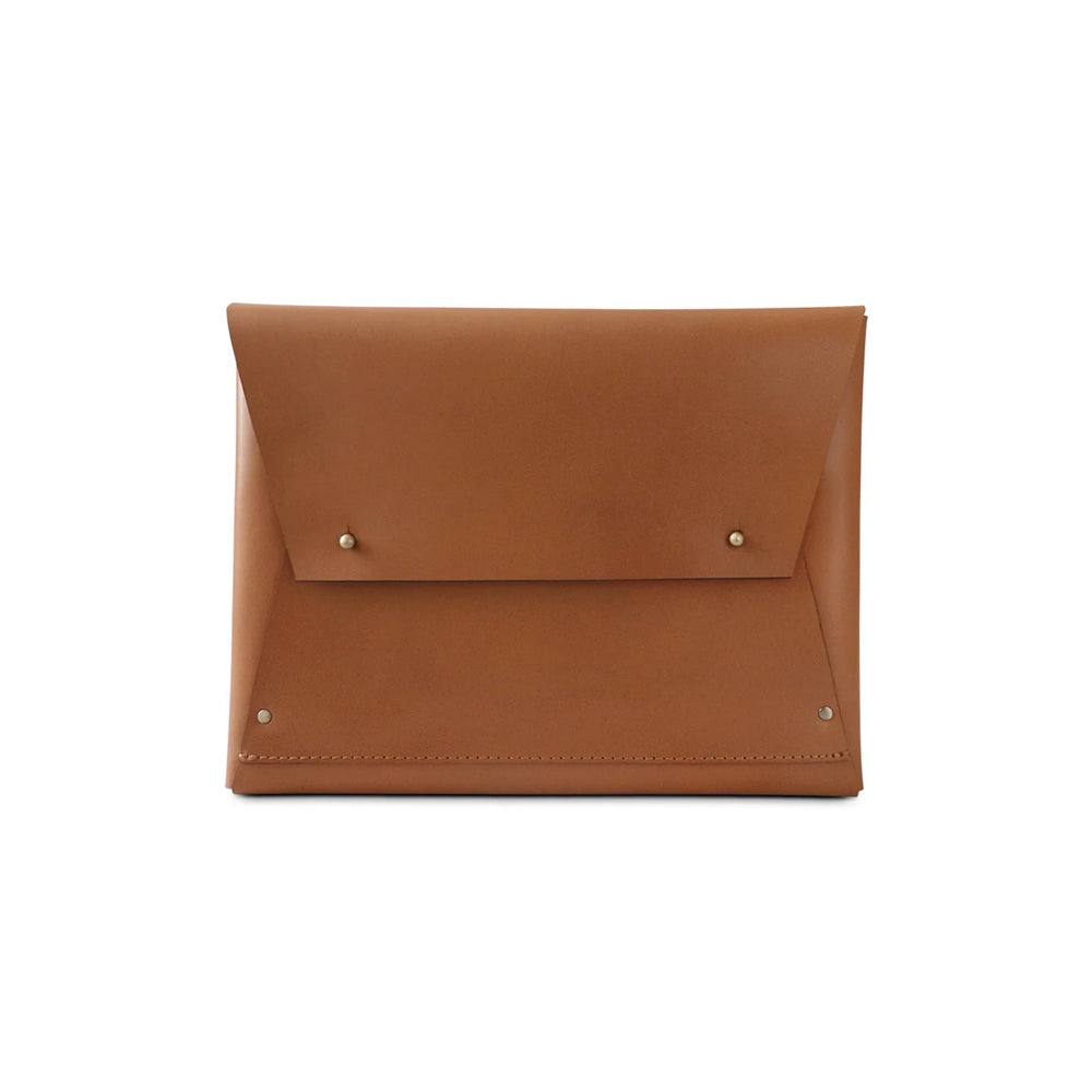 Nappa Dori Leather Wrap Sleeve 13" - Tan