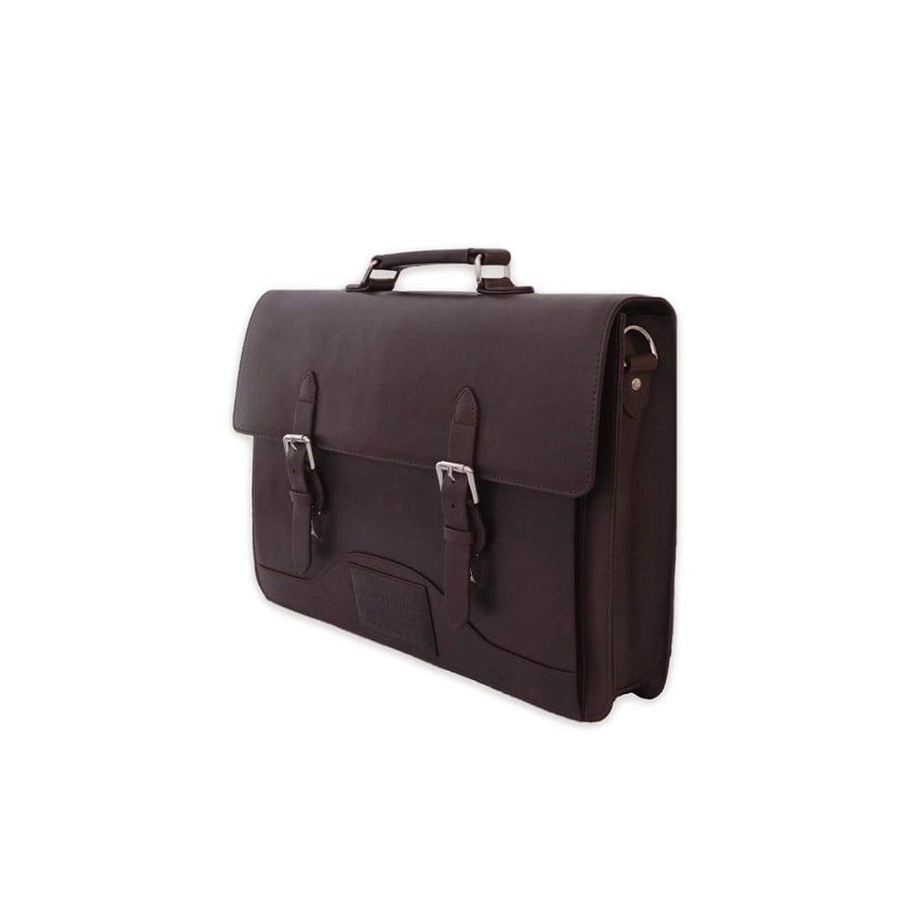 Nappa Dori Norman Laptop Bag - Dark Brown