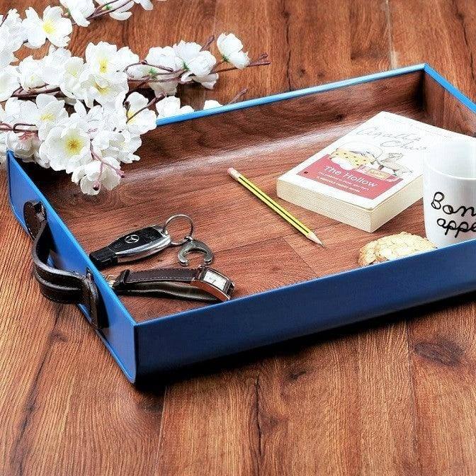 Nappa Dori Small F Tray - Steel Blue