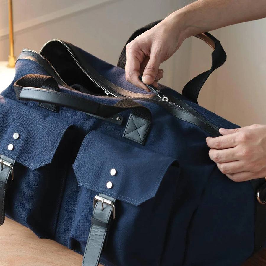 Nappa Dori The Hitchhiker Duffel Bag - Navy Blue